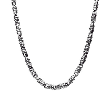 Серебряная цепочка, плетения Литая с чернением, ширина 5 мм